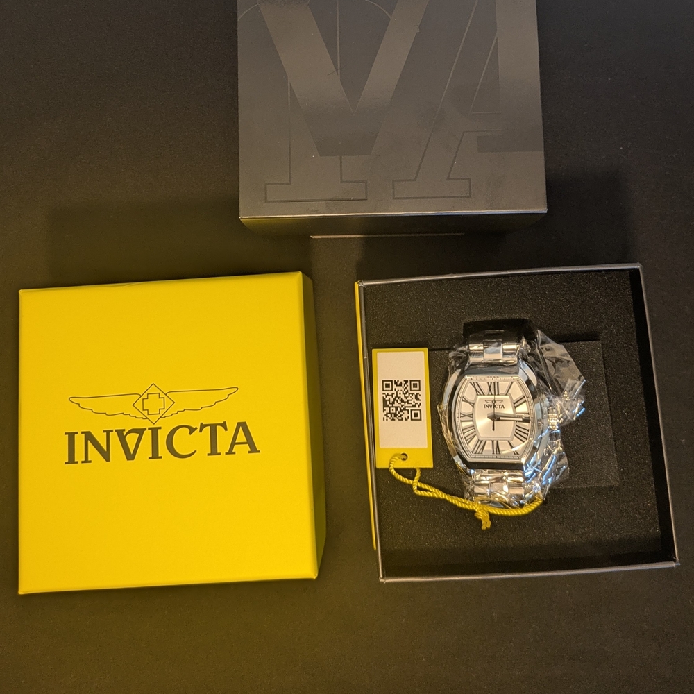 Invicta Silver and Black Watch